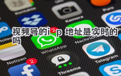 视频号的ip地址是实时的吗