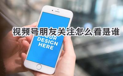 视频号朋友关注怎么看是谁