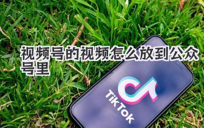 视频号的视频怎么放到公众号里