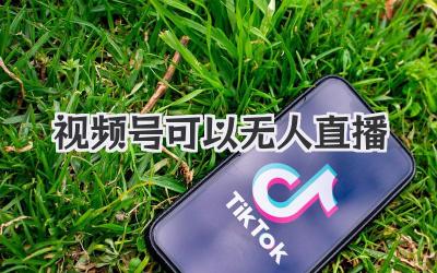 视频号可以无人直播