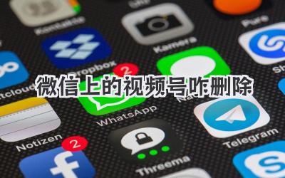 微信上的视频号咋删除