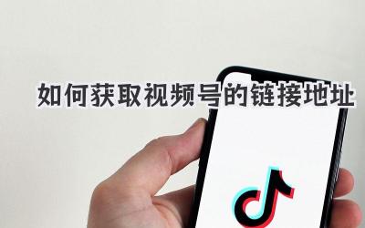 如何获取视频号的链接地址