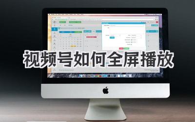 视频号如何全屏播放