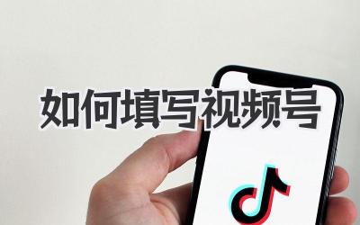 如何填写视频号