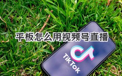 平板怎么用视频号直播