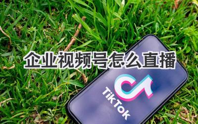 企业视频号怎么直播