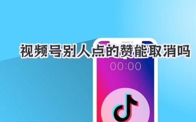 视频号别人点的赞能取消吗