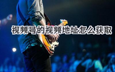 视频号的视频地址怎么获取