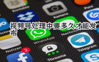 视频号处理中要多久才能发布