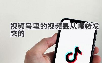 视频号里的视频是从哪转发来的
