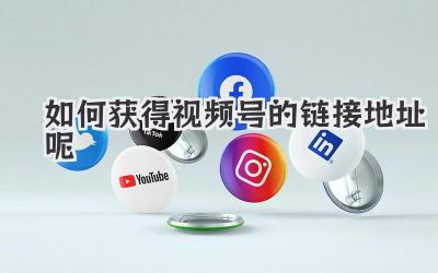如何获得视频号的链接地址呢