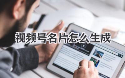 视频号名片怎么生成